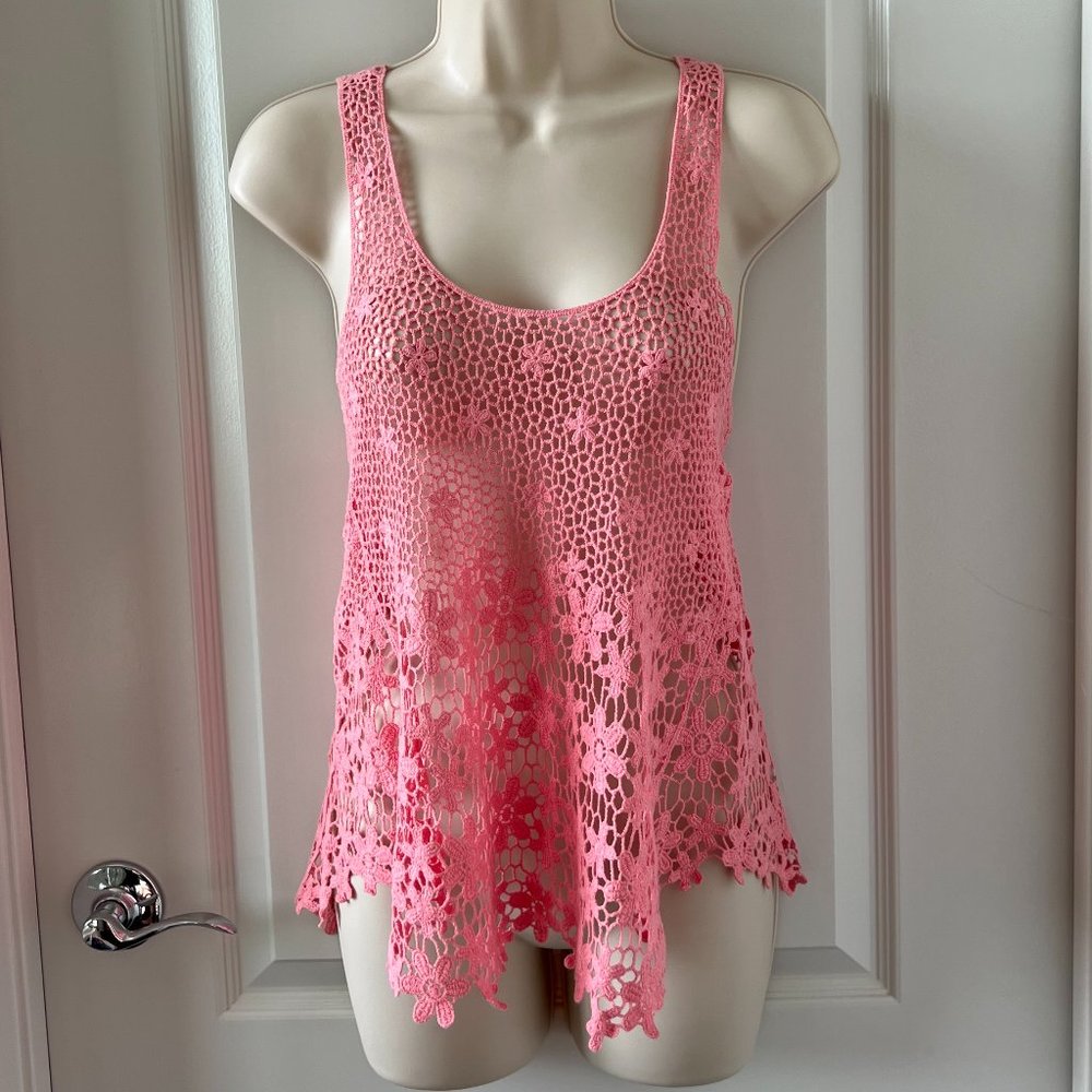 FANG Crocheted Flowy Floral Tank - NWOT